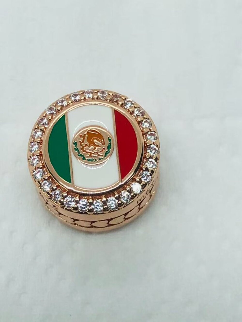 ✨ ✨Pandora Mexico Flag Charm Flag Bead Charm rose gold